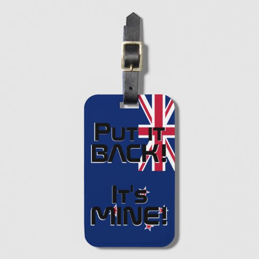 ニュージーランド国旗おもしろい愛国荷物 ラゲッジタグ (正面縦)