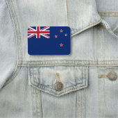 ニュージーランド国旗が付いた愛国的な名前タグ 名札 (インサイチュ)
