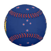 ニュージーランド国旗とコート・オブ・アームズ愛国心 野球ボール (裏面)