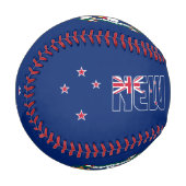 ニュージーランド国旗とコート・オブ・アームズ愛国心 野球ボール (正面左)