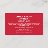 ニュージーランド国旗とコート・オブ・アームズ 名刺 (裏面)