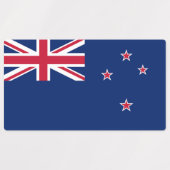 ニュージーランド国旗のある愛国的なラベル ラベル (デザイン1)