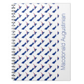 ニュージーランド国旗のカスタム名前の追加ノートブックの仕訳帳 ノートブック (正面)