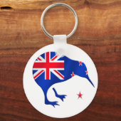 ニュージーランド国旗のサッカーフットボールのギフト キーホルダー (正面)