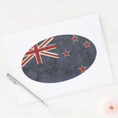 ニュージーランド国旗のシール 楕円形シール (封筒)