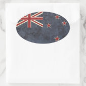 ニュージーランド国旗のシール 楕円形シール (バッグ)