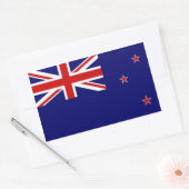 ニュージーランド国旗のシール 長方形シール (封筒)