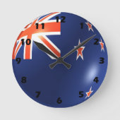 ニュージーランド国旗のデザイン ラウンド壁時計 (正面)