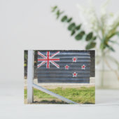 ニュージーランド国旗のフェンス ポストカード (スタンド正面)