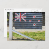 ニュージーランド国旗のフェンス ポストカード (正面/裏面)