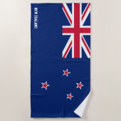 ニュージーランド国旗の壮麗な愛国心 ビーチタオル (正面)