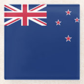 ニュージーランド国旗を持つガラスコースター ガラスコースター (正面)