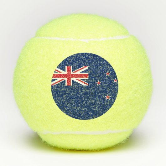 ニュージーランド国旗を持つペンテニスボール テニスボール (正面)