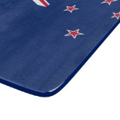 ニュージーランド国旗を持つ小さなガラス板 カッティングボード (角)