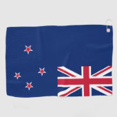 ニュージーランド国旗を掲げたゴルフタオル ゴルフタオル (横)
