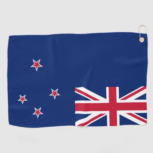 ニュージーランド国旗を掲げたゴルフタオル ゴルフタオル (横)