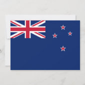 ニュージーランド国旗を掲げたベビーシャワー招待状 招待状 (裏面)