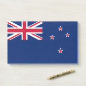 ニュージーランド国旗を掲げたメモ ポストイット (デスク)