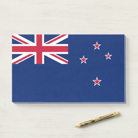 ニュージーランド国旗を掲げたメモ ポストイット (デスク)