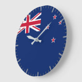 ニュージーランド国旗を掲げた壁時計 ラージ壁時計 (傾斜)