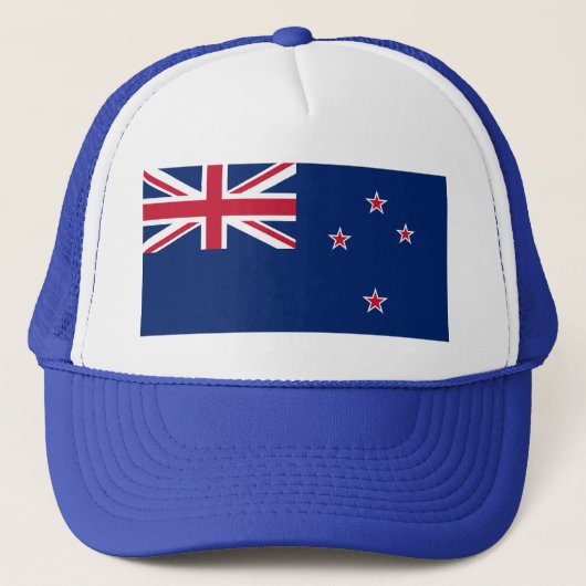 ニュージーランド国旗を掲げた帽子 キャップ (正面)