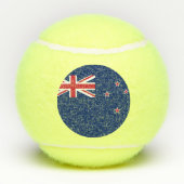 ニュージーランド国旗を掲げた愛国的なテニスボール テニスボール (裏面)