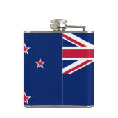 ニュージーランド国旗を掲げた愛国的なフラスコ フラスク (裏面)