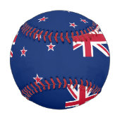 ニュージーランド国旗を掲げた愛国的野球 野球ボール (正面)