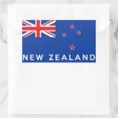 ニュージーランド国旗記号名文字 長方形シール (バッグ)