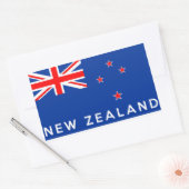 ニュージーランド国旗記号名文字 長方形シール (封筒)