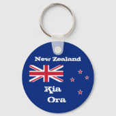 ニュージーランド国旗&キアオラの挨拶/ニュージーランド キーホルダー (裏面)