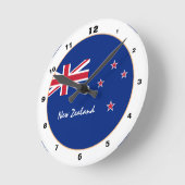 ニュージーランド国旗、ジーランドホーム/デザイン ラウンド壁時計 (傾斜)