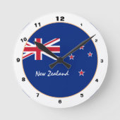 ニュージーランド国旗、ジーランドホーム/デザイン ラウンド壁時計 (正面)