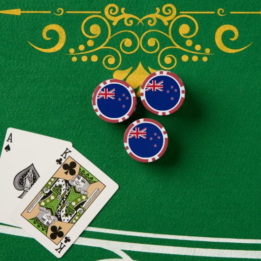ニュージーランド国旗 ポーカーチップ (ポーカーテーブル (スタック))