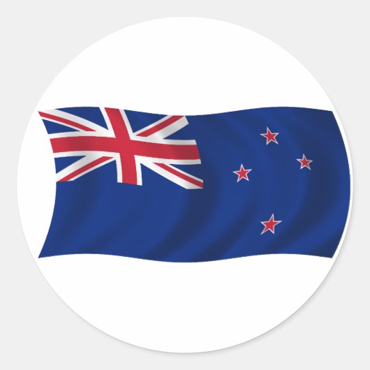 ニュージーランド国旗 ラウンドシール (正面)