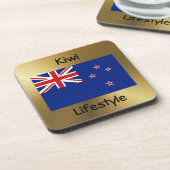 ニュージーランド国旗+文字コースター コースター (左側)