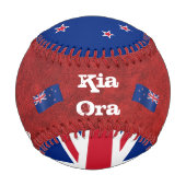 ニュージーランド国旗・起亜オラ，ニュージーランド/スポーツ 野球ボール (裏面)