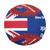 ニュージーランド国旗・起亜オラ，ニュージーランド/スポーツ 野球ボール (正面)
