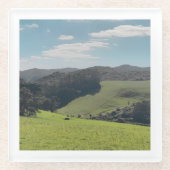 ニュージーランド土産カントリーサイドの写真 ガラスコースター (正面)