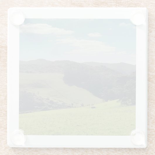 ニュージーランド土産カントリーサイドの写真 ガラスコースター (裏面)