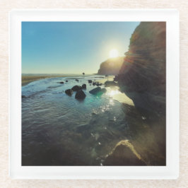 ニュージーランド土産西海岸の写真 ガラスコースター