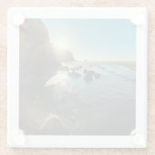 ニュージーランド土産西海岸の写真 ガラスコースター (裏面)