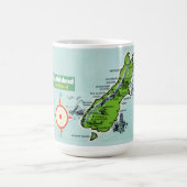 ニュージーランド地図マグ コーヒーマグカップ (中央)