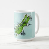 ニュージーランド地図マグ コーヒーマグカップ (正面右)