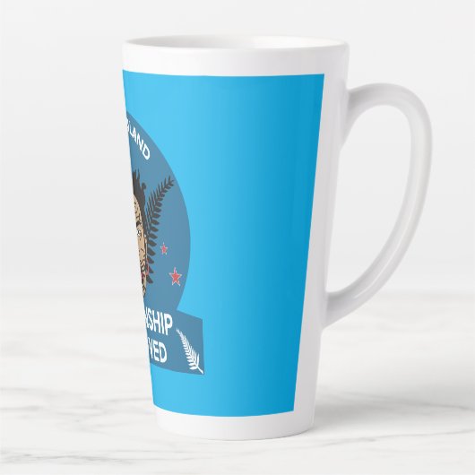 ニュージーランド市民権ギフト |新しい市民 | Kiwi カフェラテマグ (右)