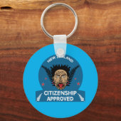 ニュージーランド市民権ギフト |新しい市民 | Kiwi キーホルダー (正面)