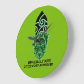 ニュージーランド市民権ギフト |新しい市民 | Kiwi ラージ壁時計 (傾斜)