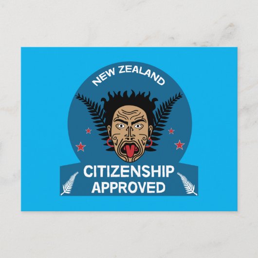 ニュージーランド市民権ギフト |新しい市民 | Kiwi 案内ポストカード (正面)