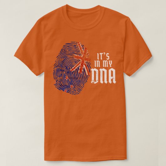 ニュージーランド指紋認証ニュージーランド Tシャツ (デザイン正面)
