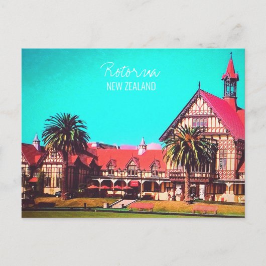 ニュージーランド旅行ロトルア美術館 ポストカード (正面)